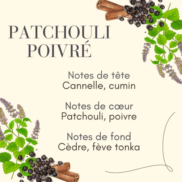 Parfum d'intérieur patchouli poivré