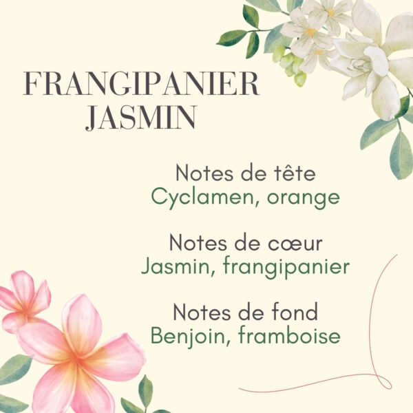 12 Parfum frangipanier jasmin