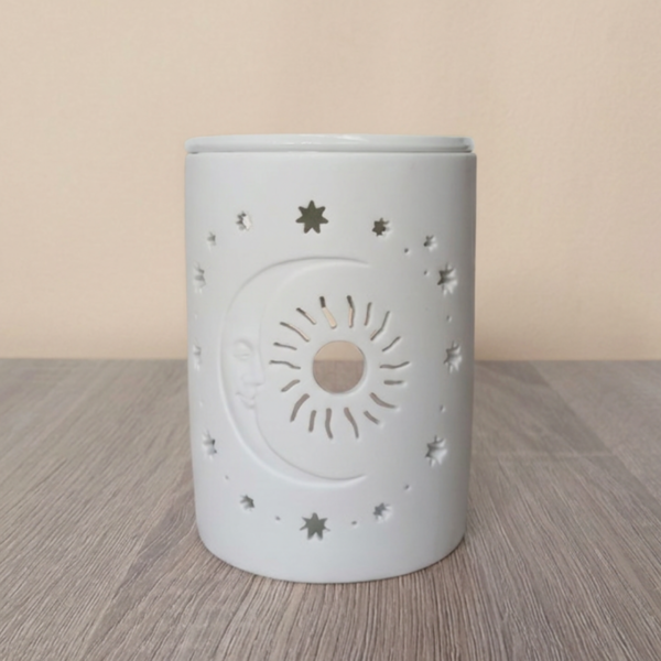 1 Brûle parfum Soleil Lune blanc